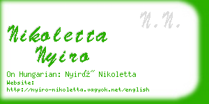 nikoletta nyiro business card